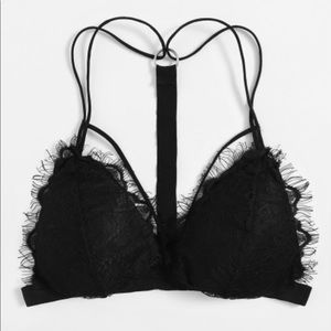 Black lace bra